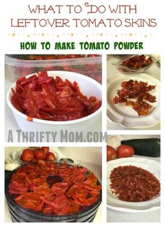 what to do with leftover tomato skins and how to make tomato powder in the microwave