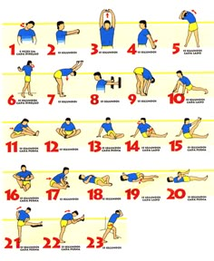 an exercise poster showing how to do the same exercises for each person in their life