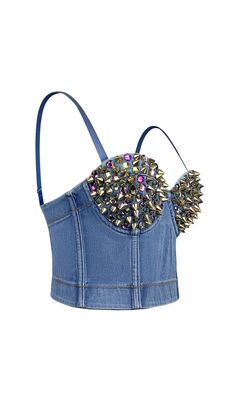 This denim crystal cropped top will add a touch of sparkle to any wardrobe! The blue color and crystal accents give this piece a unique, trendy look. Perfect for any occasion! Gentle Dry Clean Only Colour may vary due to lighting on images. The product images (without model) are closest to the true colour of the product.Item runs true to size chart and is cut to suit our size chart. Please refer to our size chart for the best fit. Do not size up or down. Denim Crystal, Garden Party Dress, Satin Short, Short Homecoming Dress, Pink Prom Dresses, Cropped Tops, Plus Size Shopping, Homecoming Dresses Short, Running Tops