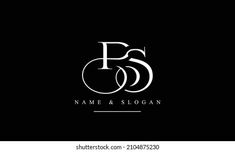 the letter fs is inscribed in white on a black background with an elegant font