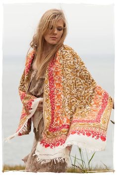 Paisley Jardin Notre Dame Shawl — Seasons by The Kashmir Company