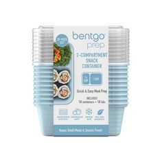 Bentgo Prep makes it easy and convenient to plan weekly snacks for the entire family. Each set includes 10 double compartment snack trays with 10 custom-fit lids that help seal in freshness when storing snacks in the refrigerator or taking them on the go. Reuse up to 10 times to meal prep healthy and delicious snacks that stay fresh all week. Reusable up to 10x, our snack prep containers are BPA-Free and easy to clean, freeze, microwave, and serve to save you time in the kitchen. Each set includes 10 lids and 10 containers. Thats enough to pack a work week of snacks for two people or multiple snacks for one. Fits into most bags for on-the-go healthy snacks. Lightweight and portable enough to take them with you to work, school, the gym, or traveling. Each snack container has the volume embo Newborn Necessities, Snack Trays, Snack Prep, Smoothie Healthy, Single Dad, Snack Containers, School Lunch Box, Meal Prep Containers, Older Sister