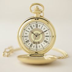 Give someone special this unique gold pocket watch in an antique vintage style. The clock face has roman numerals with numbers marking the seconds at each hour slot. Customize with three monogram letters of your choice. 50th Anniversary Gifts, Gold Pocket Watch, Mens Anniversary Gifts, Gold Gifts, Anniversary Gifts For Husband, Roman Numeral, Anniversary Gifts For Him, Wrist Watches, 50th Anniversary