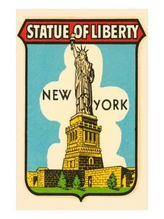 the statue of liberty sticker is shown