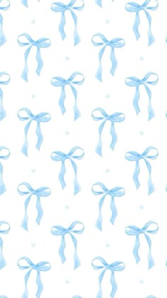 blue bows and dots on a white background