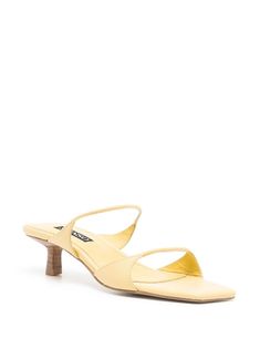 Senso Taylah 40mm Leather Sandals - Farfetch Heels Png, Yellow Flats, Mid Heel, Low Heels, Leather Sandals, Calf Leather, Open Toe, Fashion Branding, Sandals