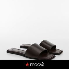 in stock Black Leather Slip-on Flip Flops, Women's Leather Sandals, Black Leather T-strap Flip Flops, Leather Sandals Women, Leather Sandals, Leather Women, In Store, Buy Online, Pick Up