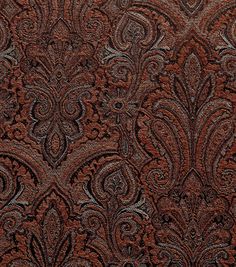 an image of a red and black wallpaper with intricate designs on it's surface