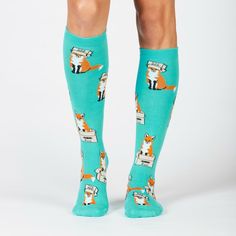 Foxes in Boxes | Knee High Socks | Fox Socks for Women - Sock It to Me Fox Socks, Sock It To Me, Funky Gifts, Pet Fox, Treat Gift, My Pet, Novelty Socks, Sock Shop, Christmas Socks