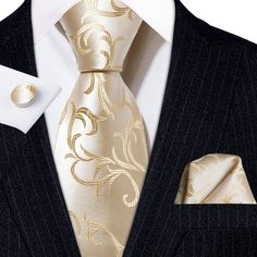 champagne skinny ties Luxury Gold Ties For Wedding, Luxury Gold Suit And Tie Accessories For Semi-formal, Luxury Ties For Semi-formal Occasions, Luxury Gold Business Ties, Elegant Luxury Patterned Ties, Champagne Tie, Silver Tie, Cufflink Set, Daily Dress