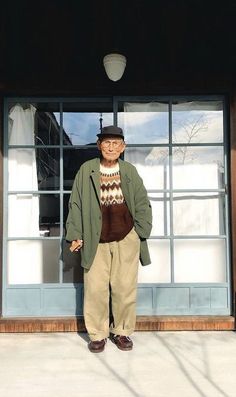 Fisherman Aesthetic Outfit Men, Japanese Grandpa Style, Americana Mens Style, Japanese Americana Fashion Men, Old Man Style, Japanese Americana, Grandpa Fashion, Japanese Street Fashion Men, Japanese Mens Fashion