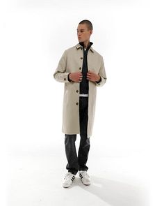 Jacket by ASOS DESIGN Next-level layering Spread collar Button placket Side pockets Centre vent Regular fit Everyday Collared Outerwear With Buttoned Pockets, Neutral Cotton Outerwear With Button Closure, Cotton Outerwear With Button Closure In Neutral Color, Everyday Outerwear With Lapel Collar And Buttons, Utility Single Breasted Outerwear With Lapel Collar, Single Breasted Utility Outerwear With Lapel Collar, Solid Button-up Everyday Outerwear, Everyday Solid Button-up Outerwear, Everyday Outerwear With Buttons And Lapel Collar