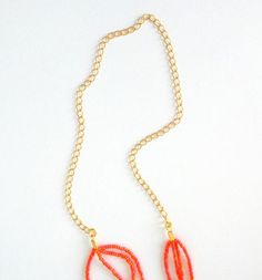 Delicate and dainty long beaded orange necklace. It measures 30". ❤ SHIPPINGPlease check shipping options and timeframe once you add item/s to the cart. In addition, you can click on the tab "Shipping & Policies" above for more information on processing time and cost.  ❤ CUSTOM ORDERSIf you like this item in a different color, send me a message indicating: color, size and quantity needed. I will send you a link for a "custom order" and you'll be able to place the order there. If you like thi Bohemian Orange Necklace For Wedding, Handmade Orange Multi-strand Necklace, Handmade Orange Multi-strand Jewelry, Handmade Orange Beaded Necklace For Wedding, Coral Beaded Multi-strand Necklace, Orange Beaded Necklaces For Wedding, Orange Beaded Necklace For Wedding, Multi-strand Orange Necklaces For Gifts, Orange Multi-strand Colorful Beads Jewelry