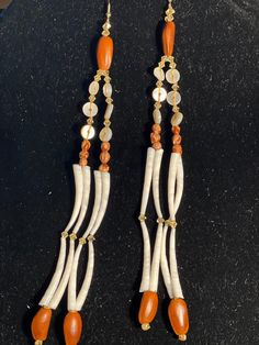 Unique White Jewelry With Dangling Beads, White Jewelry With Dangling Beads In Distinctive Style, Crystal Bead Earrings, Pine Nut, Bead Work Jewelry, Colored Gems, Pine Nuts, Bead Earrings, Mother Earth