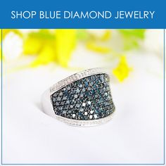 Blue Diamond Jewelry, Blue Diamond, Class Ring, Diamond Jewelry