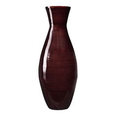 a brown vase is shown on a white background