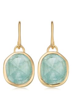 Monica Vinader Siren Bezel Set Onyx Earrings | Nordstrom Onyx Earrings, Monica Vinader, French Wire, Engraved Items, Green Onyx, Wire Earrings, Free Jewelry, Bezel Setting, Gold Vermeil