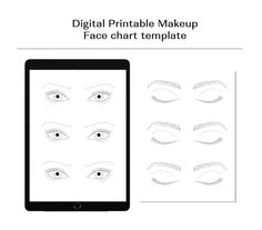 Makeup Eye Chart Printable Blank Makeup Eyetemplate to Print - Etsy Pakistan Eye Makeup Chart, Eye Chart Printable, Fashion Eye Makeup, Makeup Chart, Eyeshadow Styles, Makeup Charts, Makeup Drawing, Cute Eyeshadow Looks, Style Chart