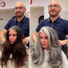 Amazing Gray, Granny Hair, Grey Hair Transformation, Grey Hair Inspiration, Beautiful Gray Hair, Grey Roots, Hair Concerns, Natural Gray Hair, Long Gray Hair