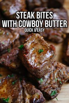 steak bites with cowboy butter quick and easy