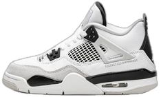 Casual Air Jordan 4 For Light Sports, Casual White Air Jordan 4 With Rubber Sole, Casual Air Jordan 4 White With Rubber Sole, Nike Air Jordan 4 Casual Streetwear, Casual Nike Air Jordan 4 High-top, Casual Nike Air Jordan 4 For Sports, Nike Air Jordan 4 Casual Round Toe, Casual Nike Jordan Shoes For Light Sports, White Mid-top Air Jordan 4 For Sports