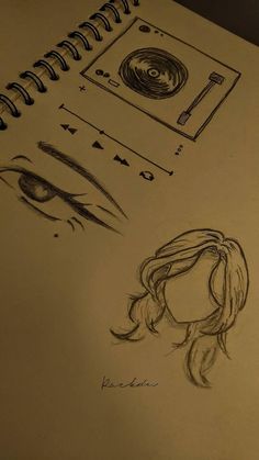 a drawing of a woman's eyes and eyeliners