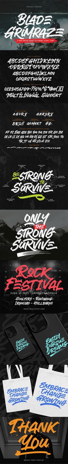 Grimraze Brush Hand Lettering Font, Fonts | GraphicRiver