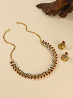 3pcs/Set Elegance Faux Pearl Pendant Luxury Colored Rhinestone Bollywood StyleJewelry Set Suitable For Ladies' Banquets Weddings Wear Colorful,Green,Pink,Red,Royal Blue,White    Zinc Alloy,Plastic Rhinestones     Women Fashion Jewelry, size features are:Bust: ,Length: ,Sleeve Length: Red Rhinestone Jewelry Sets For Wedding, Round Rhinestone Metal Necklace For Wedding, Round Rhinestone Necklace For Wedding, Round Metal Rhinestone Necklace For Wedding, Rhinestone Metal Jewelry Sets For Weddings, Wedding Rhinestone Metal Jewelry Sets, Bridal Metal Necklace With Rhinestones For Wedding, Metal Bridal Necklace With Rhinestones For Wedding, Festive Round Jewelry With Rhinestones