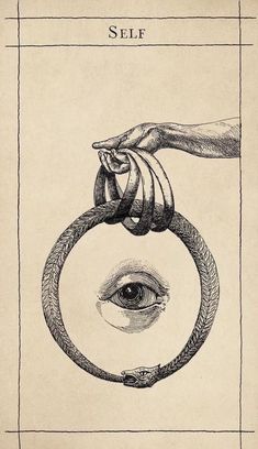 an image of a hand holding a snake in the middle of it's eye