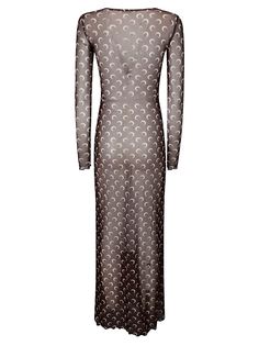 Moon Printed Mesh Panelled Dress from Marine SerreComposition: 6% Elastane Basematerial:, 94% Polyester Mesh Panel Dress, Tom Ford Handbags, Red Valentino Shoes, Marine Serre, Moon Print, Transparent Design, Mesh Panel, Fashion Line, Red Valentino