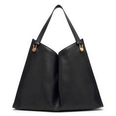 Black leather shoulder bag from The Row. The Alexia bag is made of polished saddle leather with an interior tie closure, flat handles along with an architectural draping to create volume.Measurements: L43.5 x H29.5 x W15 cmMade in Italy Black Leather Top, Black Leather Shoulder Bag, Saddle Leather, Handle Bag, Leather Top, Leather Shoulder Bag, Top Handle, Saddle, The Row