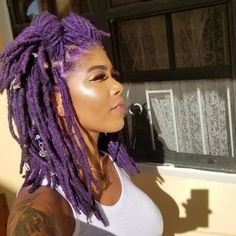 Purple Dreadlocks, Dyed Hair Inspiration