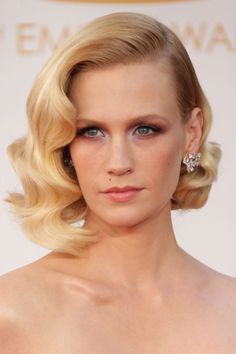 January Jones Hair, Glamorous Hairstyles, Vintage Wedding Hair, Retro Hairstyles, Wedding Hair And Makeup, Vintage Hairstyles, The Red Carpet