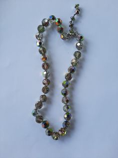 Sparkly Aurora Borealis Bead Necklace Choker Antique Jewelry Necklace, Necklace Choker, Pretty Jewellery, Jewelry Lover, Aurora Borealis, Fine Silver, Bead Necklace, Antique Jewelry, Aurora