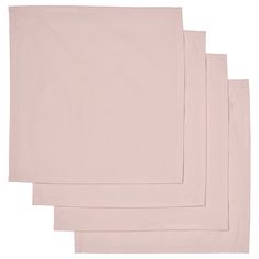 four pink napkins on top of each other