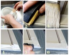 the steps to cleaning a kitchen sink with a brush