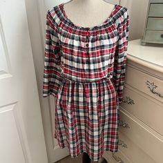 New With Tags Plaid Forever 21 Dress Super Cute Perfect With Cowboys Boots Dress Has Pockets. Never Worn Forever 21 Dress For Fall Day Out, Forever 21 Casual Fall Dresses, Casual Red Mini Dress For Daywear, Casual Forever 21 Cotton Dresses, Casual Cotton Dresses By Forever 21, Forever 21 Casual Knee-length Mini Dress, Forever 21 Casual Dress For Daywear, Casual Daywear Dresses By Forever 21, Burgundy Dress Fall