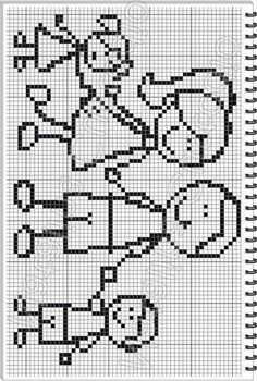 a cross stitch pattern with an image of mario and luigi