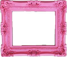 an ornate pink frame with flowers on it