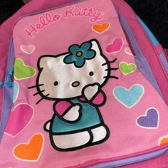 2003 Hello Kitty Backpack, One Zippered Pocket In The Front, Satin Hello Kitty With Multi Color Hearts As Background, Adjustable Straps, Two Side Pockets. See Pics / Vid For Better Description And Approx Measurements. Dm If You Have Any Questions. Back To School. All Offers Will Be Considered. Monster High Care Bears Betty Boop Adventure Time #Hellokitty #Sanrio #Strawberryshortcake #Powerpuffgirls #Y2k Casual Pink Backpack With Cute Design, Pink Hello Kitty Print Bag For Back To School, Cute Pink Bag For Back To School, Cute Hello Kitty Print Bag For Students, Pink Rectangular Backpack With Cat Design, Cute Hello Kitty Print Student Bag, Pink Hello Kitty Backpack For End Of School Year, Pink Backpack With Cat Design For Daily Use, Pink Cat Design Backpack For Daily Use