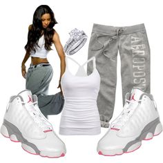 ALL WHITE, created by jameshiaa.polyvore.com; Cute, lovin it!! Curvy Petite Fashion, Shoe Wishlist, Jordan Outfits, Nike Lunar, Disney Fashion, Milan Fashion Weeks, Nike Shox, Teenager Outfits