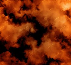 an orange and black background with some clouds