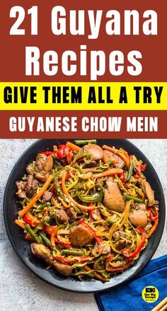 Are you looking for a Guyanese main meal that is low carb, low fat, tasty and filling in one serving? Then look no further with my foolproof Guyanese Chow Mein. Totally wheat free, using spiralized zucchini (vegetable noodles) in place of regular noodles. Guyanese Chow Mein Recipe, Guyanese Chow Mein, Guyanese Garlic Pork Recipe, Guyanese Recipes Guyana Food, Guyanese Dhal Recipe, Guyanese Women