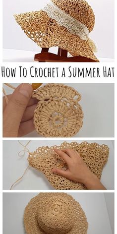 the steps to crochet a summer hat