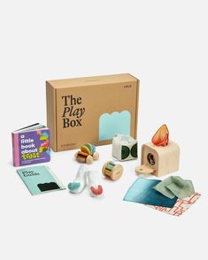 the play box is packed with toys and books to help children learn how to read