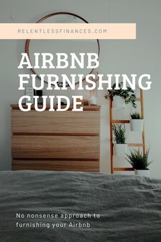 an air bnb furniture guide with text overlay