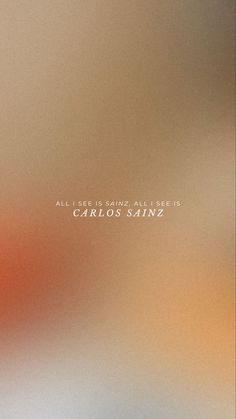 a blurry photo with the words, all i see is rain all i see is carlos saiinz