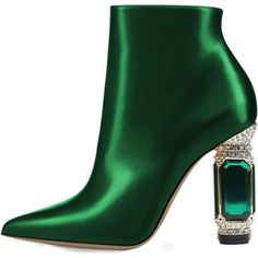 Questions? Leave A Comment Below! High Heel Ankle Boots, Heel Ankle Boots, High Heel Boots Ankle, Women Boots, Ladies Shoes, Boot Accessories, Womens Ankle Boots, Green Crystals, Black Crystals