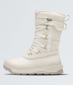 A modern redesign of our timeless winter boot, the waterproof and insulated Shellista V Mid Boots features comfortable and sophisticated details that will help keep you going in winter conditions. Our waterproof footwear incorporates a variety of advanced waterproofing materials, treatments, and processes. To help keep feet dry, we use internal waterproof membranes and/or adhesive and seam-seal constructions. Women's Women's Winter Boots. Waterproof.. Winter. [North Face, Northface, thenorthface, the northface, TNF, tnf] Waterproof Gore-tex Boots, White Waterproof Rain Boots For Winter, Weatherproof Gore-tex Boots, Leather Winter Rain Boots, Functional Winter Ankle Boots, Functional Winter Walking Boots, Waterproof Round Toe Boots For Snow, Waterproof Snow Boots With Round Toe, White Weatherproof Winter Boots