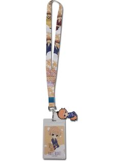 a lanyard with a cartoon character on it and an id card attached to the lanyard